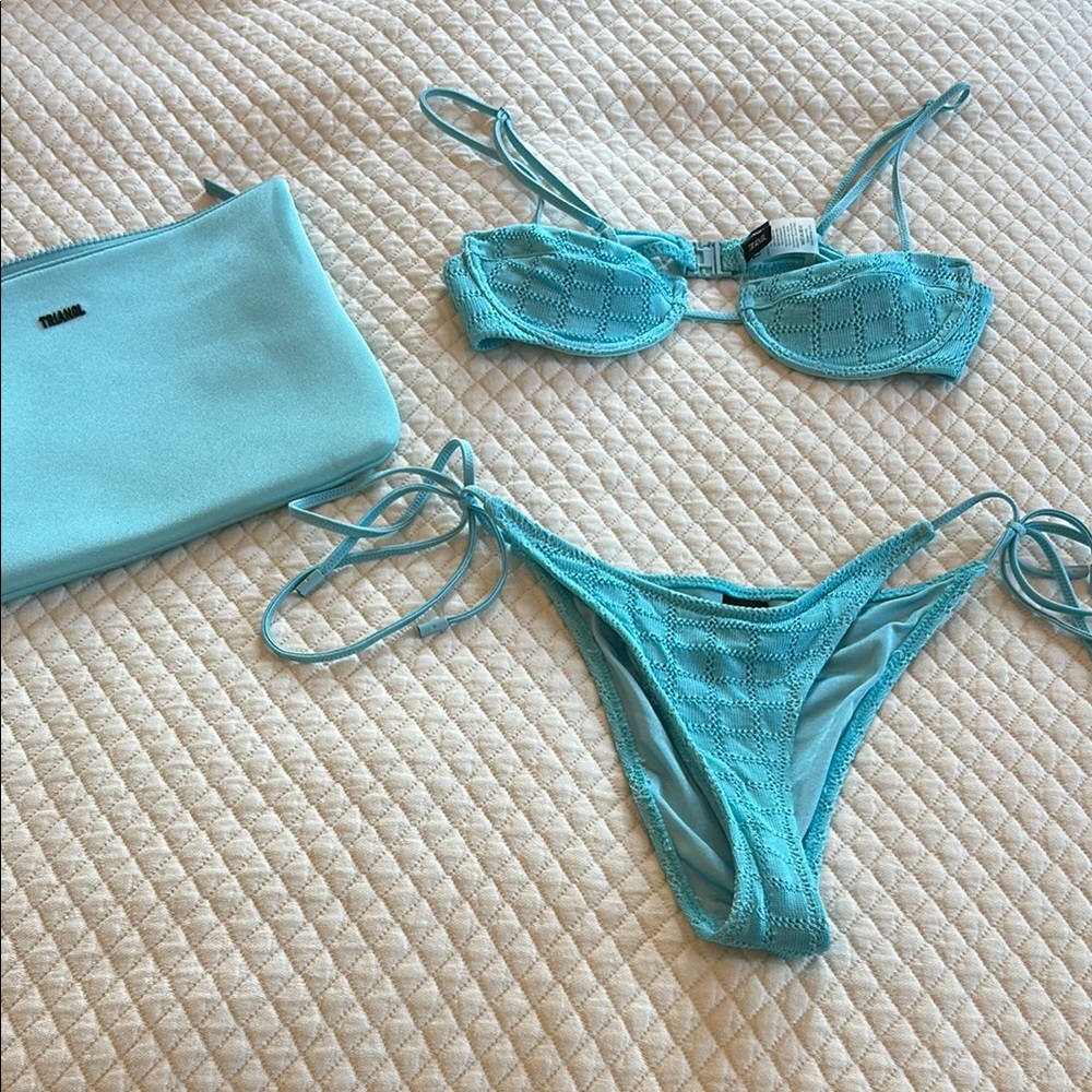 Aqua Bikini Set with Pouch